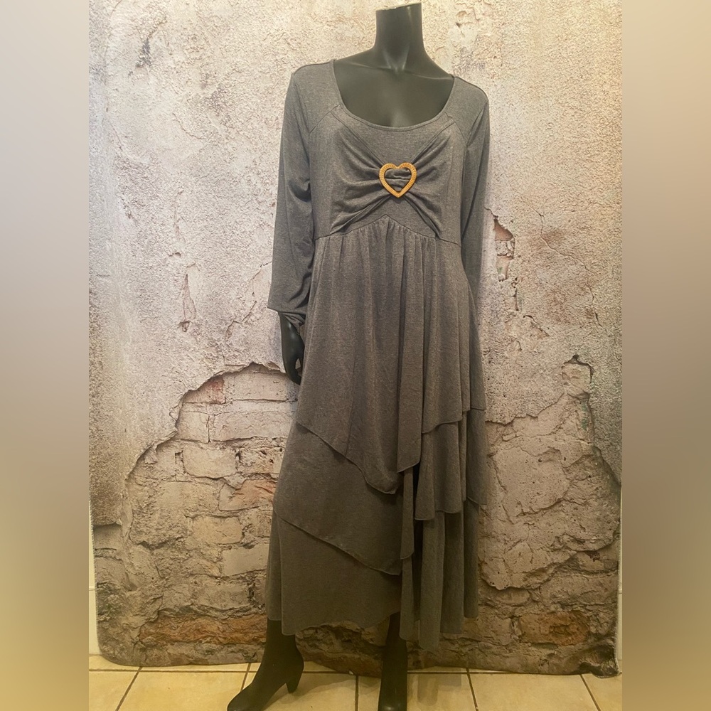 Nora Cora Grey Jersey Flowey Dress with Pockets